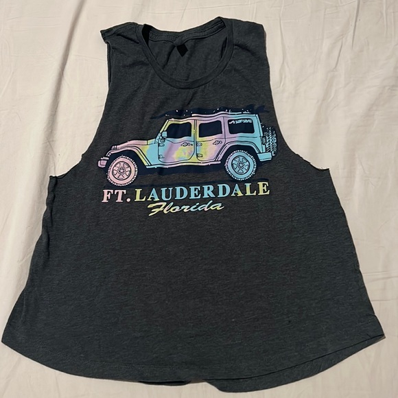 Gray Fort Lauderdale Tank Top Size Small - Picture 1 of 2